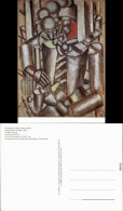 Ansichtskarte  Künstlerkarte: Gemälde V. F. Leger "Rauchender Soldat" 1986 - Paintings