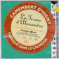 C1356 FROMAGE CAMEMBERT ISIGNY FERME ALEXANDRE CALVADOS - Käse