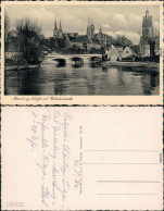 Ansichtskarte Merseburg Schloss Und Waterloobrücke 1936 - Autres & Non Classés