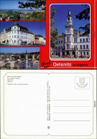 Oelsnitz (Vogtland) Panorama, Dr.-Friedrich-Straße, Teilansicht, Rathaus 1995 - Oelsnitz I. Vogtl.