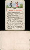 Ansichtskarte  Liebes Gedichte/Sprüche - 10 Gebote Für Jungfrauen 1916 - Philosophy