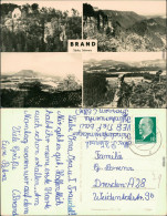 Ansichtskarte Brand (Sächsische Schweiz) Felsenformation, Wald, Aussicht 1964 - Other & Unclassified
