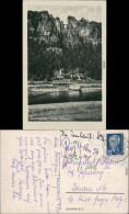 Ansichtskarte Lohmen (Sachsen) Basteibrücke, Elbdampfer 1951 - Other & Unclassified