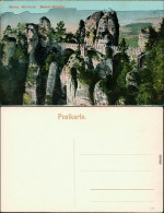 Ansichtskarte Lohmen (Sachsen) Basteibrücke - Sächsische Schweiz 1913 - Other & Unclassified