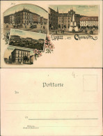 Ansichtskarte Chemnitz Litho AK: Börse, Schlachthof, Reichsbank 1900  - Chemnitz