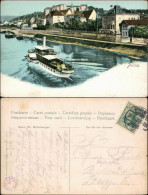 Ansichtskarte Pirna Elbstraße, Anlegestelle U. Dampfer 1905  - Pirna