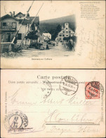Ansichtskarte Geneveys-sur-Coffrane Straße Bahnübergang Hotels Val-de-Ruz 1902 - Sonstige & Ohne Zuordnung