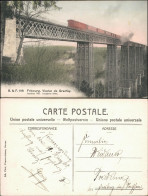 Freiburg Im Üechtland Fribourg Eisenbahn Auf Dem Viadukt De Granfrey 1908  - Autres & Non Classés