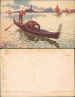 Venedig Venezia Gondola E Isola S. Giorgio Gemälde  Und S. Georgio Insel 1918 - Otros & Sin Clasificación