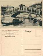 Cartoline Venedig Venezia Ponte Di Rialto/Rialtobrücke 1923 - Otros & Sin Clasificación
