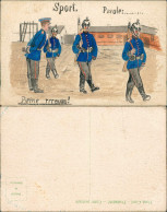 Ansichtskarte  Militär Übungsplatz, Künstlerkarten Hangezeichnet 1916 - Ohne Zuordnung