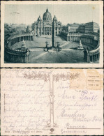 Postcard Vatikanstadt Rom Piazza E Basilica Di San Pietro 1930 - Vaticano (Ciudad Del)