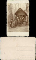 Foto Braunschweig Gruppenbild Vor Holzhütte Im Wald 1913 Privatfoto  - Braunschweig