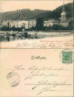 Ansichtskarte Bad Schandau Blick Auf Den Ort, Kirche, Hotels 1899 - Bad Schandau