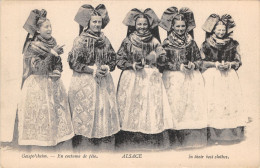 67-FOLKLORE D ALSACE-COSTUMES-N°354-G/0365 - Other & Unclassified