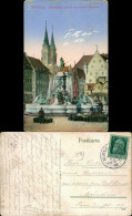 Ansichtskarte Nürnberg Marktplatz, Neptun Und Schöner Brunnen 1913 - Nürnberg