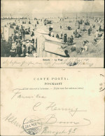 Postkaart Ostende Oostende Partie Am Strand - Kabinen 1904  - Sonstige & Ohne Zuordnung