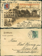 Grafenberg-Düsseldorf 2 Bild: Jägerhaus - Heraldik Steindruck 1908  - Duesseldorf
