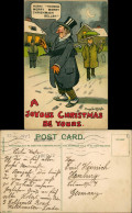 Ansichtskarte  Scherzkarte Alkohol, Trinkerei, Betrunkener An Weihnachten 1913 - Humour