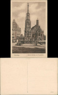 Ansichtskarte Nürnberg Frauenkirche Strassen Partie Mit Schöner Brunnen 1920 - Nuernberg