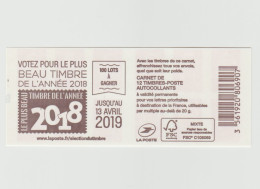France 2019 Carnet Non Plié 12 Timbres Neufs Marianne L'Engagée Yseult YZ Votez Pour Le Plus Beau Timbre De L'année 2018 - 2018-2023 Marianne L'Engagée