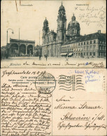 Ansichtskarte München Partie An Der Feldherrnhalle Mit Theatinerkirche 1907 - Muenchen