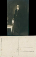 Ansichtskarte  Mann Im Anzug Atelier Echtfoto (Foto Union Wiesbaden) 1910 - Personaggi