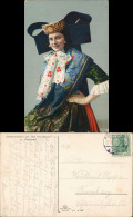 Ansichtskarte Bad Oeynhausen Frau In Landestracht 1914 - Bad Oeynhausen