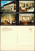 Ansichtskarte Memmingen Hotel WEISSES ROSS Innenansichten Außenansicht 1965 - Memmingen
