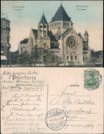 CPA Straßburg Strasbourg Straßenpartie An Der Synagoge 1906 - Strasbourg