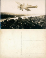 Foto Königswinter Fotomontage Flugzeug - Stadt 1914 Privatfoto - Königswinter