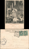 Cartoline Rom Roma Papa In Sedia Gestatoria Papst Unter Bischöfen 1900 - Otros & Sin Clasificación