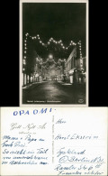 Malmö Julbelysning I Skomakaregatan Strassen Partie Bei Nacht 1950 - Suecia