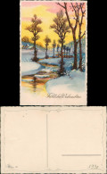 Ansichtskarte  Glückwunsch, Weihnachten, Fluss 1930 - Other & Unclassified