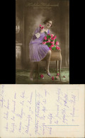 Ansichtskarte  Glückwunsch, Grußkarten, Geburtstag, Frau, Viola Kleid 1927 - Verjaardag