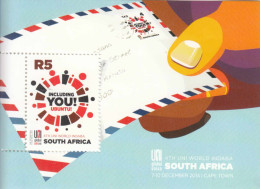 2014 South Africa UNI Global Union Souvenir Sheet MNH - Nuovi