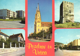 VRSCA, MULTIPLE VIEWS, ARCHITECTURE, CHURCH, TOWER, SERBIA, POSTCARD - Serbia