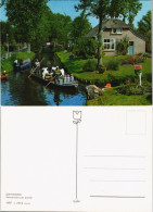 Postkaart Giethoorn-Steenwijkerland Giethoorn Veevervoer Per Punter 1980 - Autres & Non Classés