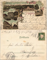 Ansichtskarte Litho AK Pinzberg Hotel, Restaurant, Straße 1897 - Other & Unclassified