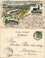 Litho AK Bevern (LK Holzminden) Wilhelmstift, Panorama, Gasthaus 1899 - Other & Unclassified
