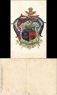 Ansichtskarte  Heraldik-Karte - Zeit Ist Geld Eisenbahn 1908 - Trains