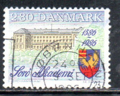 DANEMARK DANMARK DENMARK DANIMARCA 1986 SORO ACADEMY 400th ANNIVERSARY 2.80k USED USATO OBLITERE' - Gebraucht