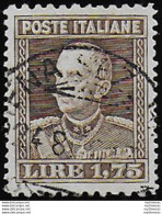1927 Italia VE III Lire 1,75 P 11 X 13½ MNH Sassone N. 214a - Autres & Non Classés