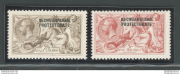 1913-24 Bechuanaland Protectorate, Stanley Gibbons N. 83-84, Giorgio V - Waterloo Printings - MNH** - Altri & Non Classificati
