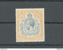 1924-32 BERMUDA, Stanley Gibbons N. 93, GEORGE V Portrait, 12s.6d. Grey And Orange, MNH** - Other & Unclassified