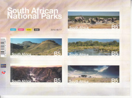 2014 South Africa National Parks Elephants Souvenir Sheet MNH - Unused Stamps