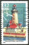 XW01-0569 USA 1995 Phare Spectacle Reef Lighthouse Faro Lichtturm Vuurtoren Farol - Gebruikt