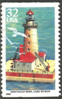 XW01-0566 USA 1995 Phare Spectacle Reef Lighthouse Faro Lichtturm Vuurtoren Farol - Vuurtorens