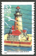 XW01-0567 USA 1995 Phare Spectacle Reef Lighthouse Faro Lichtturm Vuurtoren Farol - Vuurtorens