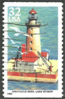 XW01-0568 USA 1995 Phare Spectacle Reef Lighthouse Faro Lichtturm Vuurtoren Farol - Oblitérés
